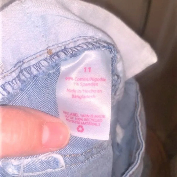 High Rise Festival Fray Hem Denim Shorts - Picture 7 of 7